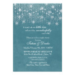 Snowflake Winter Engagement Party Couples Shower Card