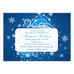 Snowflakes Blue Bridal Shower Invitation