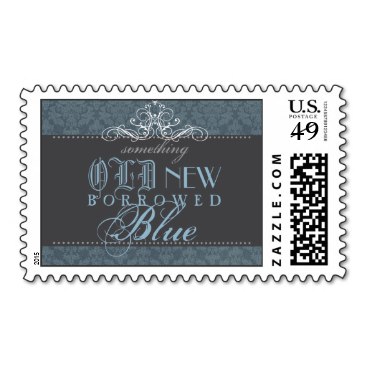 Something Blue Elegant Bridal Shower Postage