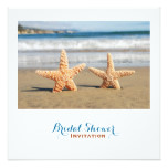 Starfish Couple On The Beach Bridal Shower Card