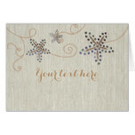 Starfish Elegance Beach Wedding Sequins Card