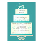 Starfish Wedding Cake Bridal Shower Invitations
