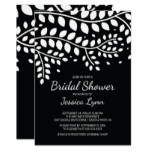 Stylish Leaf Vine  Bridal Shower Invite