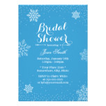 Stylish Snowflakes & Snow Winter Bridal Shower Card