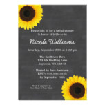 Sunflower Chalkboard Bridal Shower Invitations