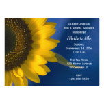 Sunflower on Blue Bridal Shower Card