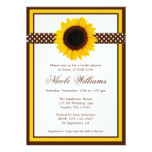 Sunflower Polka Dots Bridal Shower Invitation