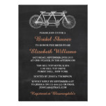 Tandem Bicycle On Chalkboard Bridal Shower Card