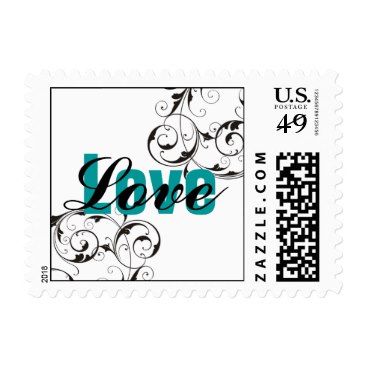 Teal Love Stamp