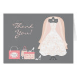 Thank You Bridal Shower Folded Card