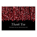 Thank You Bridesmaid Modern Red Lights Card