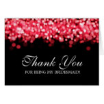 Thank You Bridesmaid Red Lights Card