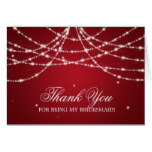 Thank You Bridesmaid Sparkling String Red Card