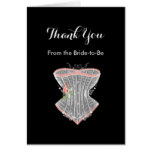 Thank You Vintage Corset Personal Bridal Shower Card