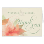 Thank You Wedding Abstract Floral Notecards Card