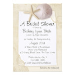 Treasured Beach and Ivory Lace Bridal Shower Card