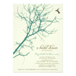 Tree Silhouette Bridal Shower Invitation (teal)