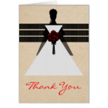 Trendy Bride Bridal Shower Thank You Card, Red Card