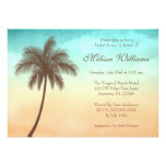 Tropical Beach Palm Tree Bridal Shower Card