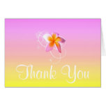 Tropical Frangipani Wedding Thank You Cards