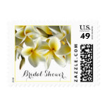 Tropical Plumeria Flowers Bridal Shower Postage