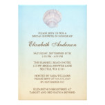 Tropical Seashell Beach Bridal Shower Card