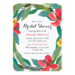 Tropical Watercolor Floral Bridal Shower Card