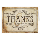 Vintage Country Farm Rustic Thank You Card