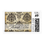 Vintage Damask/thank you, bridal shower, save date Postage Stamp