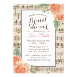 Vintage Floral Elegant Musical Bridal Shower Card