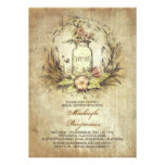 Vintage floral mason jar rustic bridal shower card
