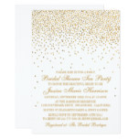 Vintage Glam Gold Confetti Bridal Shower Card