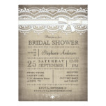 Vintage Lace & Linen Rustic Country Bridal Shower Card