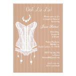 Vintage Lingerie Bridal Shower Invitations