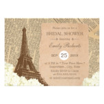 Vintage Paris Eiffel Tower Floral Bridal Shower Card