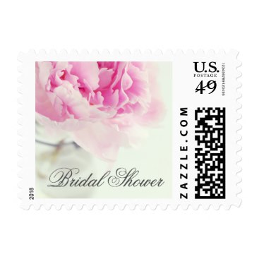 Vintage Pink Peony Mason Jar Bridal Shower Postage Stamp