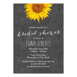 Vintage Sunflower Chalkboard Bridal Shower Card