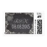 vintage typography  Chalkboard save the date Postage