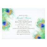 Watercolor Peacock Feathers | Bridal Shower Card