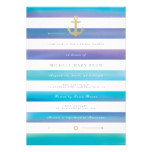Watercolor Striped Nautical Bridal Shower Invite