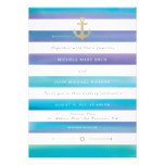 Watercolor Striped Nautical Wedding Invite