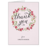 Watercolor Wreath | Floral Thank You Card