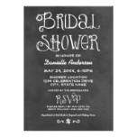 Wedding Bridal Shower | Black Chalkboard Card