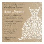 Wedding Dress Bridal Shower Invitation