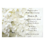 White Hydrangea Floral Bridal Shower Card