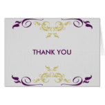 White Minimal With Swirls Confetti Thank You Card