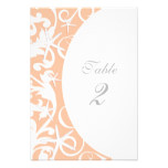 White Starfish Coral Beach Wedding Table Numbers Card