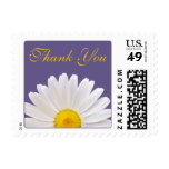 White Yellow Daisy Purple Wedding Thank You Postage