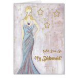 Will you be my Bridesmaid Something Blue Weddings Card