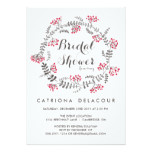 Winter Berries Wreath Bridal Shower Invitation